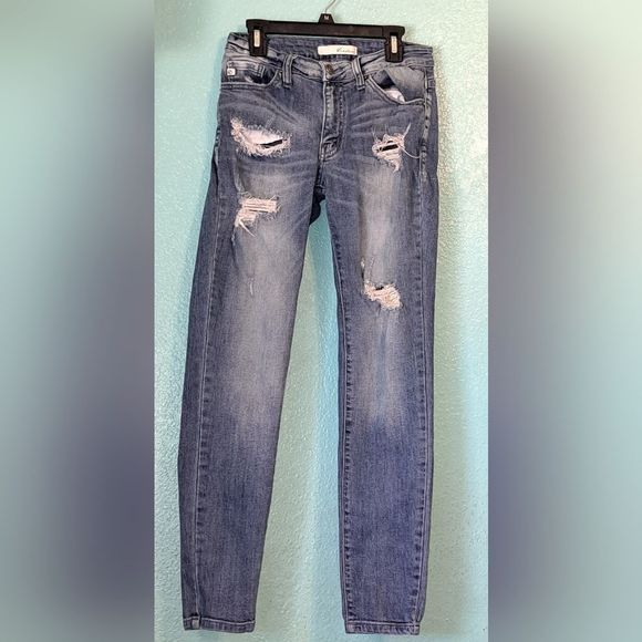 KanCan Denim - KanCan Jeans Style KC8095-RCH5M Size 5 Distressed medium Blue